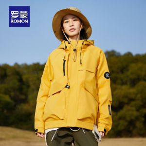 ROMON | Romon Mens Outdoor Workwear Jacket Casual Sports Climbing Windproof Spring Autumn New Style American Style Fleece Lined Coat