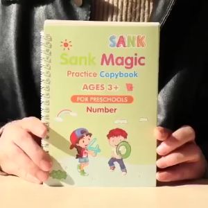 Copybook 4 Books/Set Practice Writing Kids Reusable Learning Copybook With Pen Sank English Calligraphy Magic Books