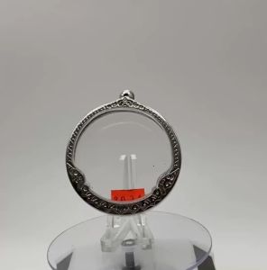 No.(2034 หน้าซุ้ม) กรอบพระ ตลับพระสแตนเลสลายไทย กลม จตุคาม ขนาดวงใน 6.1*6.1 ซม. ขนาดที่ใส่สวย 5.8*5.8 ซม.หรือขนาดพระใกล้เคียง