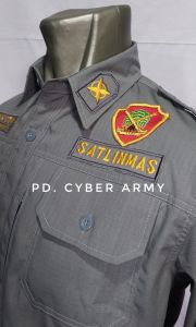 TERBARU SERAGAM LINMAS KEMENDAGRI stelan PDL LInmas terbaru baju dan celana linmas Plus Atribut timbul Tempel