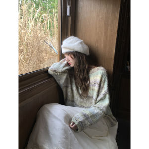 imimtuan | Áo Sweater Ngẫu Nhiên Phong Cách Nghệ Thuật Cổ Điển Elegance