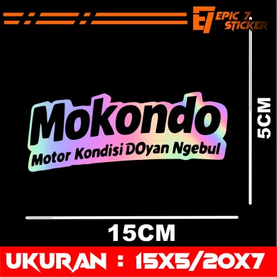 new stiker hologram kata mokondo untuk stiker kaca mobil car universal