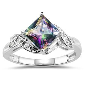 Huitan Cross Design Women Silver Color Ring for Party Versatile Daily Wedding Proposal Jewelry Inlaid Multicolor CZ Accessories