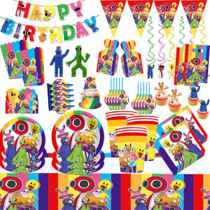 Disney | Rain Bow Friends Childrens Birthday Party Supplies Party Balloons Banner Festival Scene Layout Party Supplies Backdrop Balloons