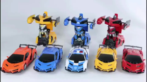 Remote control transforming vehicle 1:18 two-in-one combined robot childrens gift model racing car and transforming set outdoor robot model