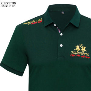 Golf Top Clothes Mens Lapel Short-Sleeved T-shirt Polo Shirt Breathable Outdoor T-shirt Famous Brand Authentic Summer