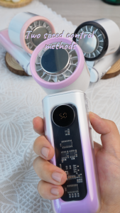 JAMAY kipas angin mini portable yang di cas Pendinginan Transparan Senyap dan dapat dilipat F27