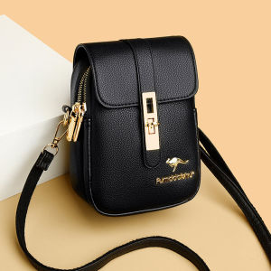 กระเป๋าสะพายข้างหนังนิ่ม กระเป๋าใส่โทรศัพท์มือถือแบบสะพายข้างสำหรับผู้หญิง กระเป๋าสะพายไหล่เดี่ยวแฟชั่นเกาหลีฤดูร้อน 2024 กระเป๋าใส่เหรียญ