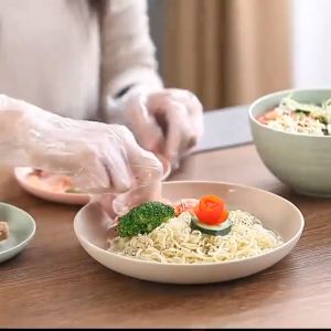 Piring Makan Saji 20 dan 25 cm Round Plate Wheat Straw Piring Snack Bahan