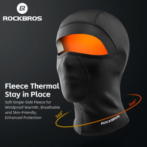 ROCKBROS Keep Warm Bicycle Full Face Mask Winter Windproof Fleece Cycling Head Caps Mask Balaclava Ski Motorcycle Bike Headgear