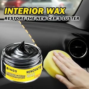 Black Universal Car Wax Paste: Dashboard Nano Crystal Coating Interior Shine Tire Protection & Oxidation Removal