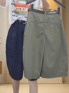 Shalldoer | High Waist Loose Fit Sporty Shorts Womens Summer Thin Breathable Casual Five-Quarter Pants Comfortable Lazy Style Fashion