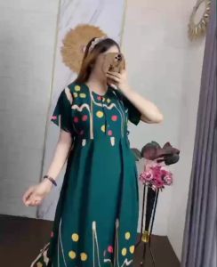 Daster Chibi Motif Lukis Terbaru LD 110 Bahan Rayon Premium By Batik Udan Mas