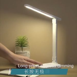 LED Eye Protection Foldable Study Reading Lamp 6000mAh USB Rechargeable Desk Lamp Dimmable