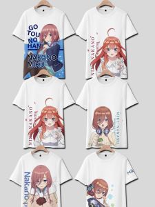 May Anime T-Shirt Short Sleeve Casual Loose Fit Polyester Fiber Cartoon Print Summer Fashion Women's Top Four Leaves One Flower