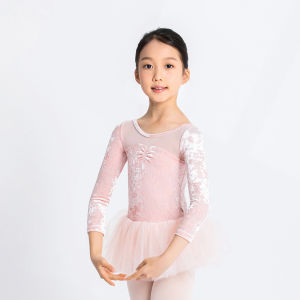 Sansha | Children Diamond Velvet Ballet Leotard 7/8 Sleeve