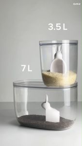 Bella bunny rice container & Scoop 3.5 L ถังข้าวสาร พร้อมถ้วยตวง ดีไซน์ กระต่ายน้อย Qualy (คอลลี่)