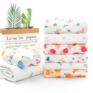 Khăn Tắm 6 lớp vải Xô Nhăn xuất Nhật Cho Bé chất liệu vải xô mềm mịn (Size 110x 105cm)