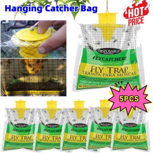 1-5PCS Hanging Fly Trap Bag Disposable Mosquito Trap Catcher Fly Wasp Insect Bug Killer for Household Garden Fly Control
