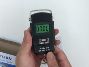 Tặng Kèm Pin - Cân Hành Lý Điện Tử Cầm Tay Mini Màn Hình Sử Dụng LCD HD Sáng - Cân Điện Tử Tiểu Ly Cầm Tay Mini 50kg