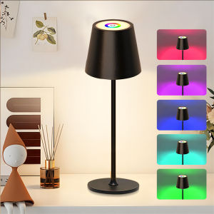 RGB Cordless Table Lamp3Color Touch Control Rechargeable Battery Desk Lamp Dimmable Table lamp for Bedroom Nightstand Lamps