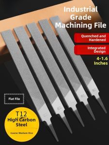 Flat Steel File Metal Polishing Tool Coarse Medium Fine Tooth Woodworking Grinding Iron Barrette High Carbon Steel Bifurcated Head