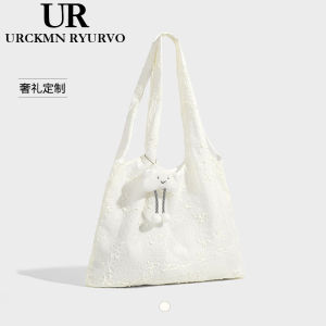 กระเป๋าถือผ้าใบทรงถุง ZAR FENDEN กระเป๋าถือผู้หญิงแบบลำลองสำหรับเดินทางในช่วงฤดูร้อน ความจุขนาดใหญ่ น้ำหนักเบา ลายดอกไม้ลูกไม้