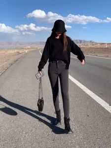 Quần jean nữ lưng cao tôn dáng chất liệu bò giấy bigsize ( 40-75kg)-TjNS- Mã 76