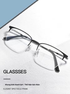PUSHIDUN | Kính Cận Nam Si-rim Mỏng Nhẹ Chất Liệu Titanium Sạch