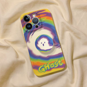 Colorful Oil Painting Stand Holder Anti-Fall Silicone Phone Case for Xiaomi Redmi Note13 Pro+ K70 pro Female Cartoon Design