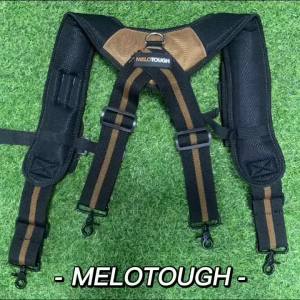 MELOTOUGH Magnetic Suspenders Tool Belt Suspenders with Large Moveable Phone Holder