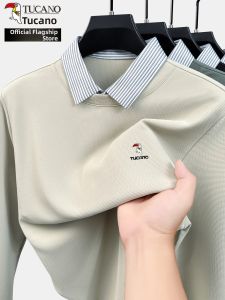 TUCANO | Spring New Mens Collar False Two Pieces Long Sleeve POLO Casual Shirt