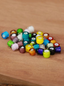 Niu Dull Seiko Takahashi Glass Bead Japan Import 9mm Large White Core Barrel Beads Scattered Beads Tube Beads Couple Men and Women