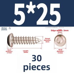 BAIRUITE | Black Stainless Steel Hex Socket Self-Tapping Screws M2-M6