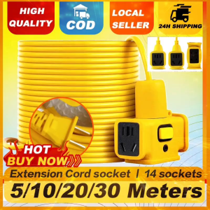 Extension Cord Socket With Cable Extra-long Plug-in Strip 5/10/20/30 Meters Extension Wire#CP