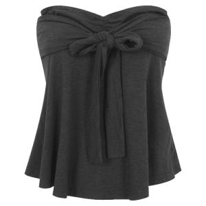 Unique Stylish Grey Korean Style Sleeveless Crop Top