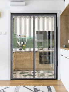 CHUSHE | Kitchen Partition Curtain Oil Fume Prevention Transparent Anti-wrinkle