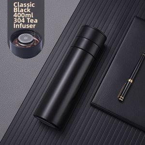 CrossOver | One-Touch Lid Stainless Steel Thermal Cup 2024 New Mens Tea Cup Tea Water Separation Brewing Cup for Car Use Business Style