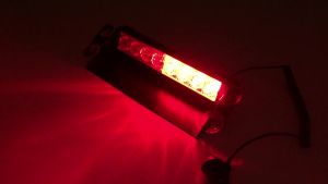 Đèn Báo Hiệu Khẩn Cấp 8 LED Đỏ/xanh Cho Ô Tô 12V Đèn Nháy Kính Chắn Gió Đèn Cảnh Báo Xe Tải Vỏ Nhôm Đen