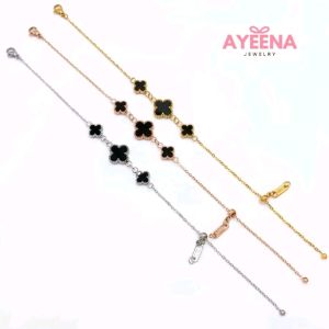 AYEENA JEWELRY - G08 Gelang Serut Titanium Premium Anti Karat Anti Luntur