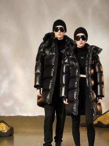 Guvet | Black Pearl 3.0 Small Hex Grid Men Winter Mid-long Down Jacket