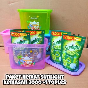 promo lebaran 1 paket sabun cuci sunlight kemasan 90ml + toples