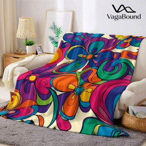 Chăn Flannel In Hoa Văn Cổ Điển Ấm Áp Mềm Mại Trang Trí Halloween Giáng Sinh Dùng Được Quanh Năm Quà Tặng 100% Polyester Không Xù Lông