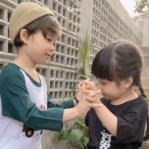 Kennai Set Raglan Anak YUMMMY CREAMONSTER 1-9 Tahun