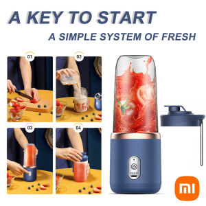 Xiaomi Portable Electric Squeezer, Juicer with 6 Nozzles, Compact Design, Stainless Steel, Easy to Clean, Perfect for Citrus Fruits, Vegetables, and More