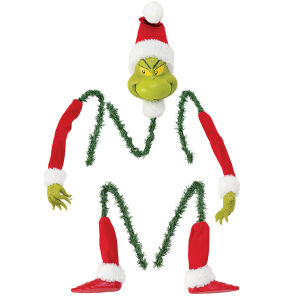 [2026 New] 5PCS Tree Decor Grinch Stole Stuffed Stuck Topper Garland Ornament Xmas Elf Body Tree Decoration for Christmas Tree