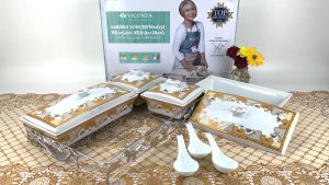 Vicenza Multi Casserole - Wadah Saji Makanan Snack B749 Motif Camelia