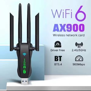 WiFi 6 USB Adapter Bluetooth 5.4 Dual Band 2.4G 5G Antennas WiFi6 USB Network Receiver Dongle Driver Free Win 10/11 For PC 5