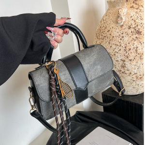 Fashionable Ladies Handbag Commuter Single Shoulder Crossbody Bag Soft Tote Bag Korean Style Pure Color Casual Handbag