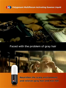 Dr.ville He Shou Wu Black Hair Serum 60ml Scalp Care Hair Treatment of Hair Turn Black Nourish Hair Roots and Grow Dark Shiny Hair 何首乌发根虫草激活精华液